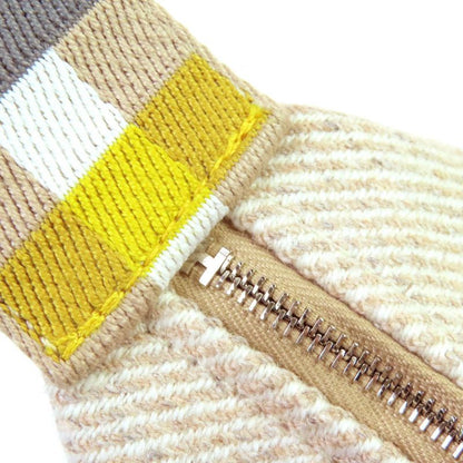 Hermes Brid-a-Brac PM Au Carre 100% Wool Segre Silver Hardware Serie Button