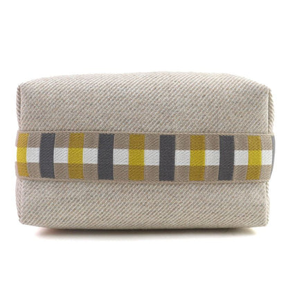 Hermes Brid-a-Brac PM Au Carre 100% Wool Segre Silver Hardware Serie Button