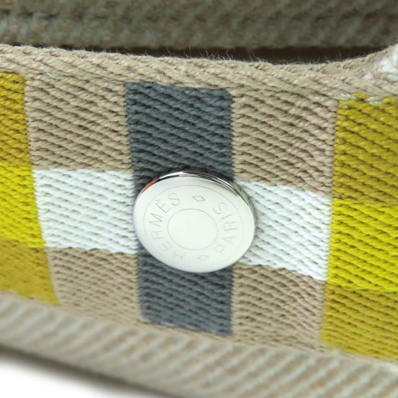 Hermes Brid-a-Brac PM Au Carre 100% Wool Segre Silver Hardware Serie Button