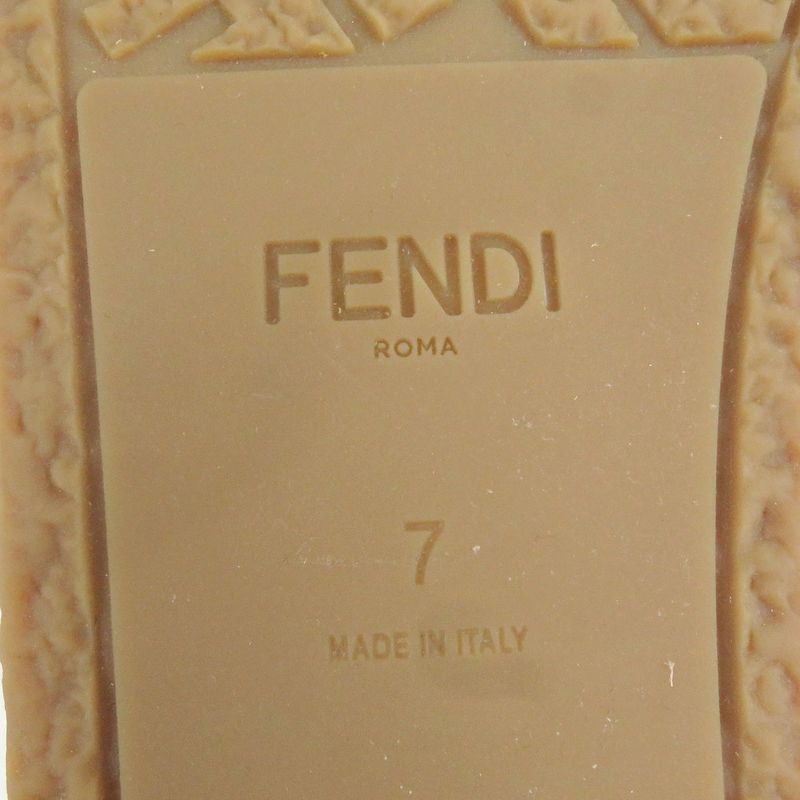 Fendi 23SS 7p1589 Nubuck Leather FF Logo Gold Hardware Fringe Auroc Loafer