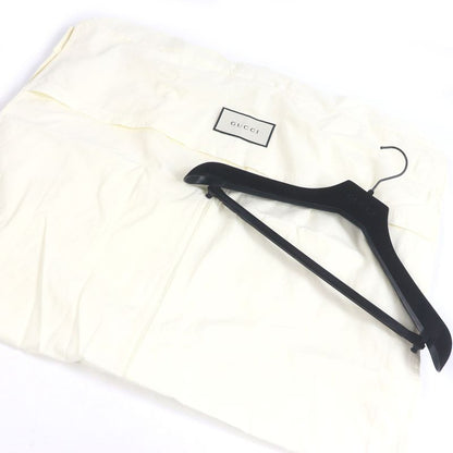 Gucci 522513 GG Logo All-over Pattern Single Velour Tailored Jacket 44 Black