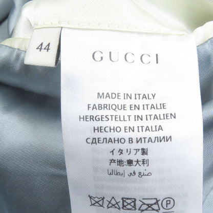 Gucci 522513 GG Logo All-over Pattern Single Velour Tailored Jacket 44 Black