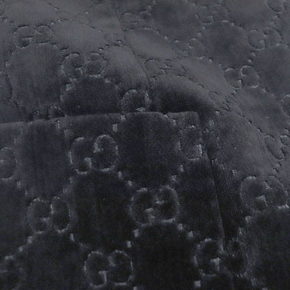 Gucci 522513 GG Logo All-over Pattern Single Velour Tailored Jacket 44 Black