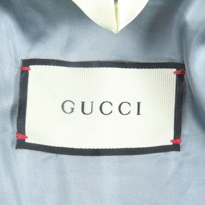 Gucci 522513 GG Logo All-over Pattern Single Velour Tailored Jacket 44 Black