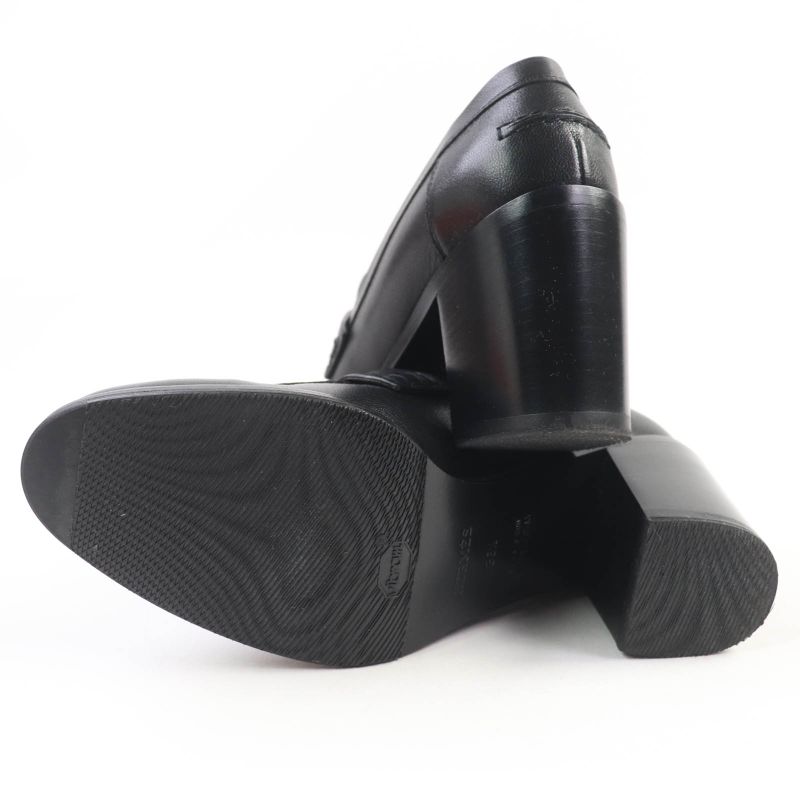 Hermes Dauphine Gold Hardware 2024 Purchase Constance Leather Pumps Black 36.5