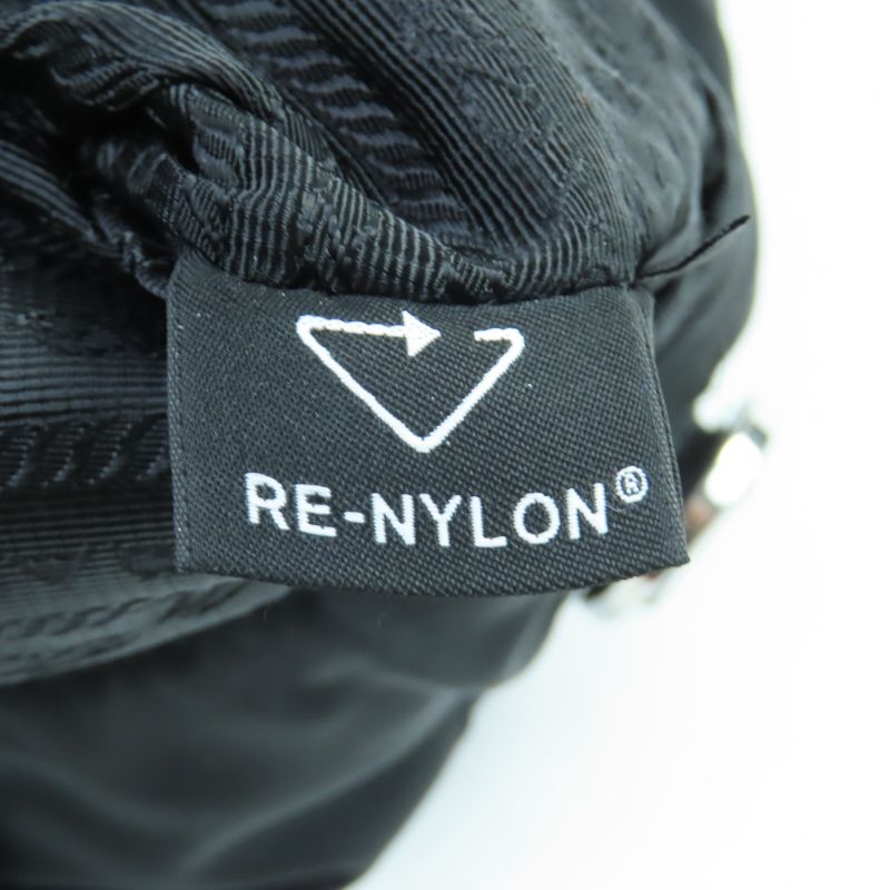 Prada 1bg867 Re-nylon With Pouch And Shoulder Triangle Logo Leather Use 2WAY