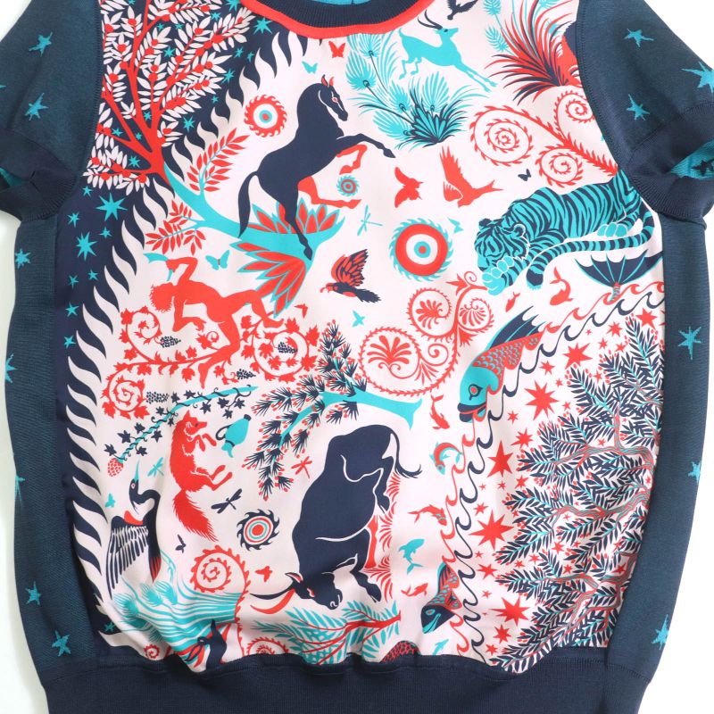 Hermes 23SS 3e2808d4 LE Charme D'orphee Silk Switch Twill Laine Short Sleeves