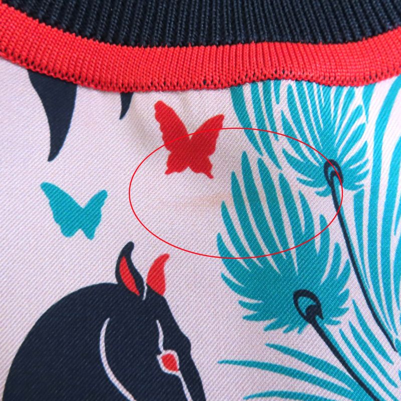 Hermes 23SS 3e2808d4 LE Charme D'orphee Silk Switch Twill Laine Short Sleeves