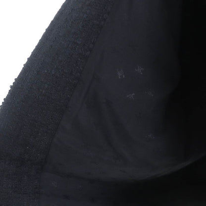 Celine 2v890403i Eddy Period Wool Tweed Porter Jacket Collarless Jacket Black