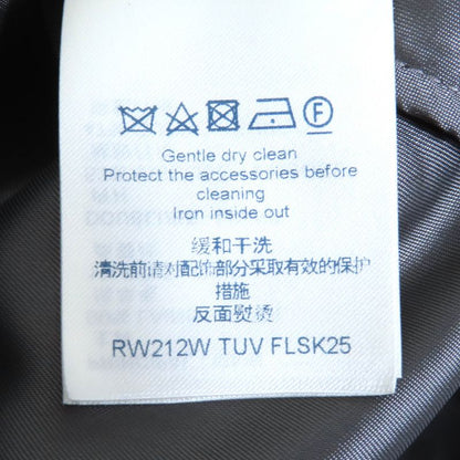 Louis Vuitton 21AW Wool Silk Giant Monogram Logo Gold Button Mini Skirt Gray 36