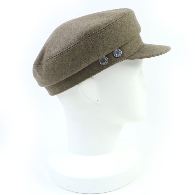 Hermes Deauville 100% Cashmere Silver Hardware Serie Hardware Casket Brownish