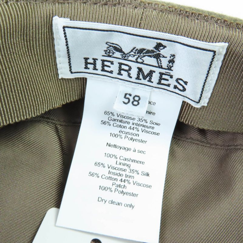 Hermes Deauville 100% Cashmere Silver Hardware Serie Hardware Casket Brownish
