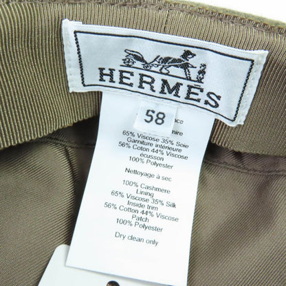 Hermes Deauville 100% Cashmere Silver Hardware Serie Hardware Casket Brownish