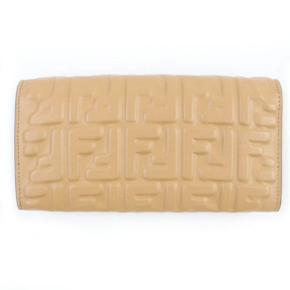 Fendi 8m0251 3D FF Logo Ffhardware Baguette Continental Nappa Leather Long