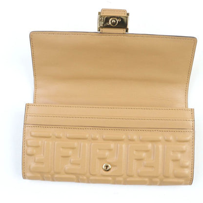 Fendi 8m0251 3D FF Logo Ffhardware Baguette Continental Nappa Leather Long