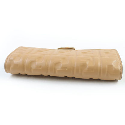 Fendi 8m0251 3D FF Logo Ffhardware Baguette Continental Nappa Leather Long