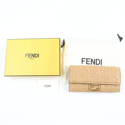 Fendi 8m0251 3D FF Logo Ffhardware Baguette Continental Nappa Leather Long