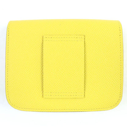 Hermes Constance Slim Vaux Epson Jeanne Naples Silver Hardware Compact Wallet