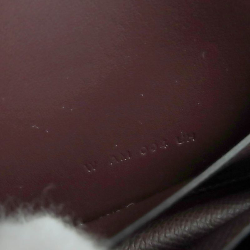 Hermes Constance Slim Vaux Epson Havana Silver Hardware Compact Wallet Engraved