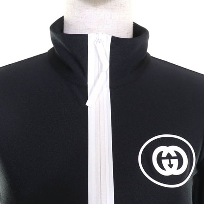 Gucci 22AW 688615 Interlocking G Cropped Spark Ring Long Sleeve Track Top Cut