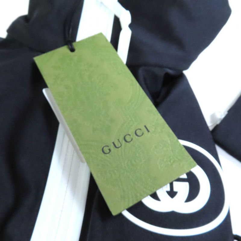 Gucci 22AW 688615 Interlocking G Cropped Spark Ring Long Sleeve Track Top Cut