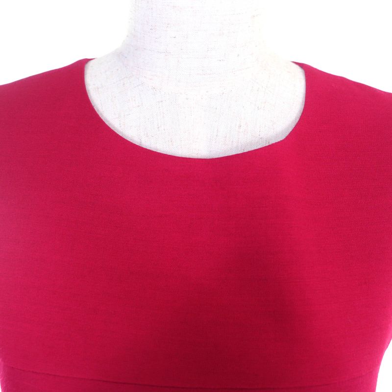 Gucci 410154 Silk Blend Sleeveless Pleated Dress With Belt Pink 38 With Hangers