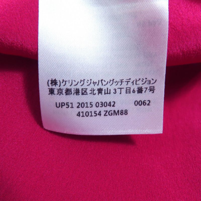 Gucci 410154 Silk Blend Sleeveless Pleated Dress With Belt Pink 38 With Hangers