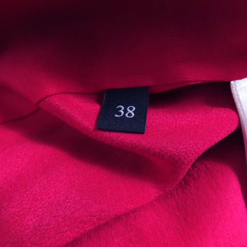 Gucci 410154 Silk Blend Sleeveless Pleated Dress With Belt Pink 38 With Hangers