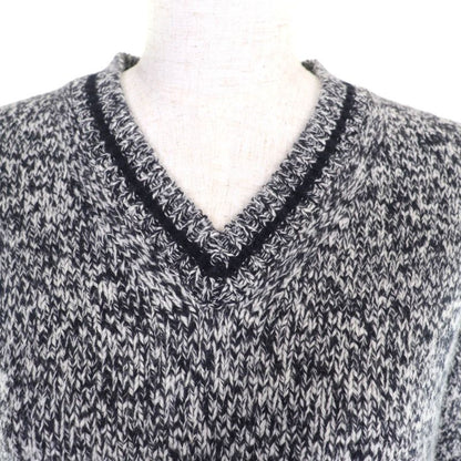 Christian DIOR 21AW 054s01am303 Wool Cashmere Blend Back Logo V-neck Long