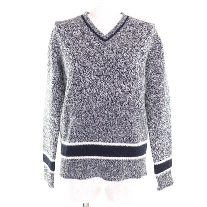 Christian DIOR 21AW 054s01am303 Wool Cashmere Blend Back Logo V-neck Long