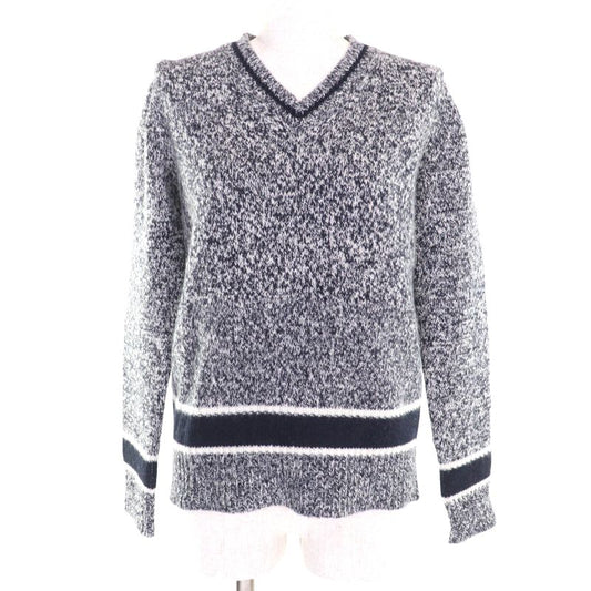 Christian DIOR 21AW 054s01am303 Wool Cashmere Blend Back Logo V-neck Long