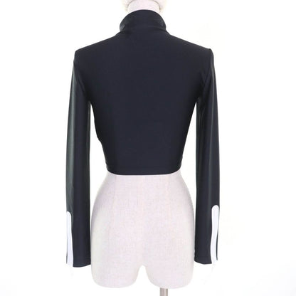 Gucci 22aw 688615 Interlocking G Cropped Spark Ring Long Sleeve Track Top Cut