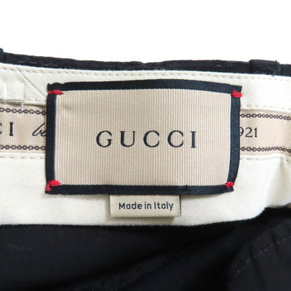 Gucci 664408 GG Pattern Center Press Cotton Pants Bottoms Black 36 Made In
