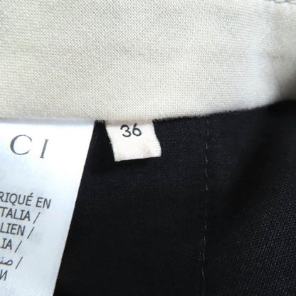 Gucci 664408 GG Pattern Center Press Cotton Pants Bottoms Black 36 Made In