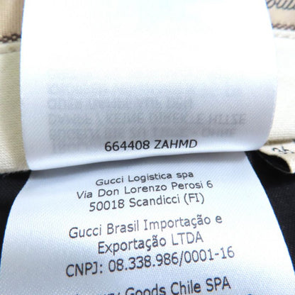 Gucci 664408 GG Pattern Center Press Cotton Pants Bottoms Black 36 Made In