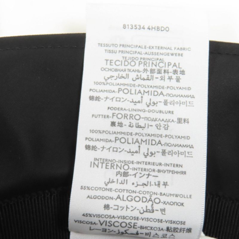 Gucci 25SS 813534 Logo Bucket Hat Black L Storage With Bag Made In Italy