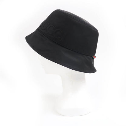 Gucci 25SS 813534 Logo Bucket Hat Black L Storage With Bag Made In Italy