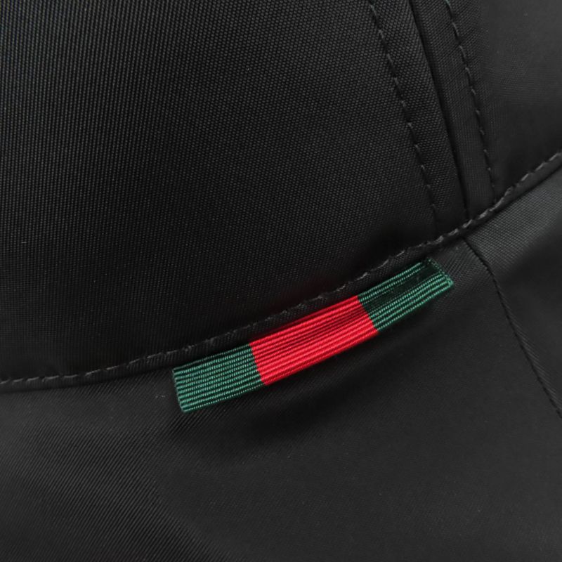 Gucci 25SS 813534 Logo Bucket Hat Black L Storage With Bag Made In Italy