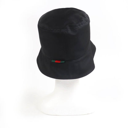 Gucci 25SS 813534 Logo Bucket Hat Black L Storage With Bag Made In Italy
