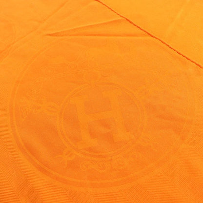 Hermes 262494s New Livris Cashmere Silk Shawl Orange Made In France Women