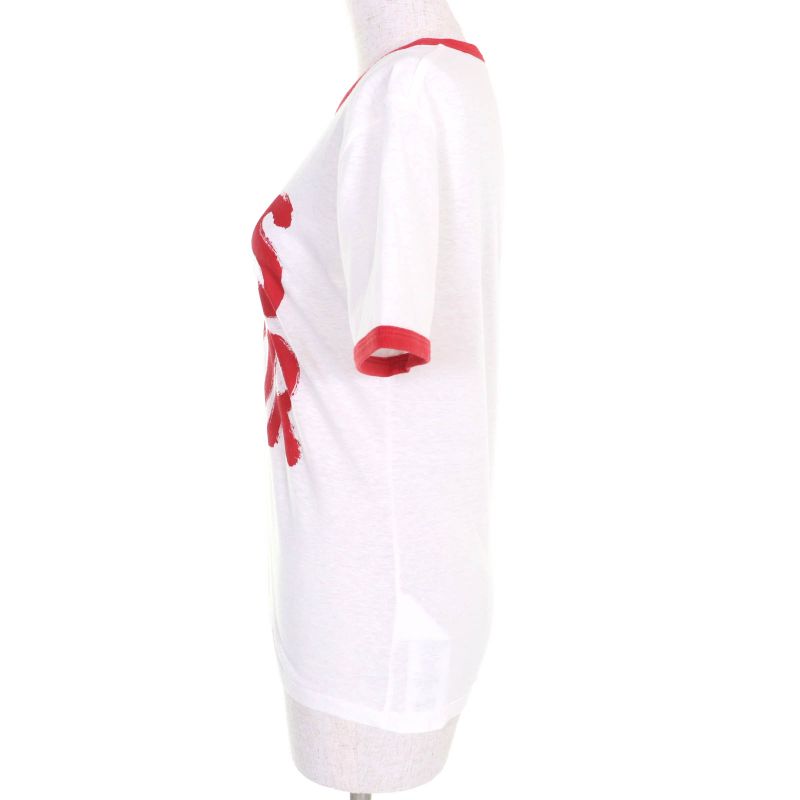 Christian DIOR 453t40a4554 Cotton Linen MISS DIOR Graffiti Crew Neck Short