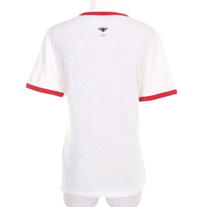 Christian DIOR 453t40a4554 Cotton Linen MISS DIOR Graffiti Crew Neck Short