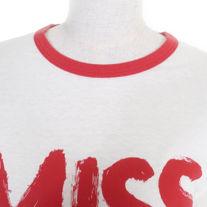 Christian DIOR 453t40a4554 Cotton Linen MISS DIOR Graffiti Crew Neck Short