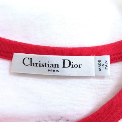 Christian DIOR 453t40a4554 Cotton Linen MISS DIOR Graffiti Crew Neck Short