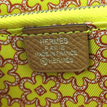 Hermes Azap Long Silk Quin Chai Vaux Epson Round Zip Long Wallet With Box