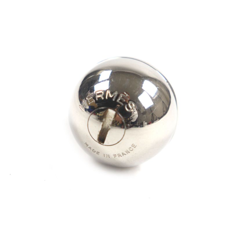  Hermes Culbuto Ballpoint Pen Silver With Engraved Logo Made In