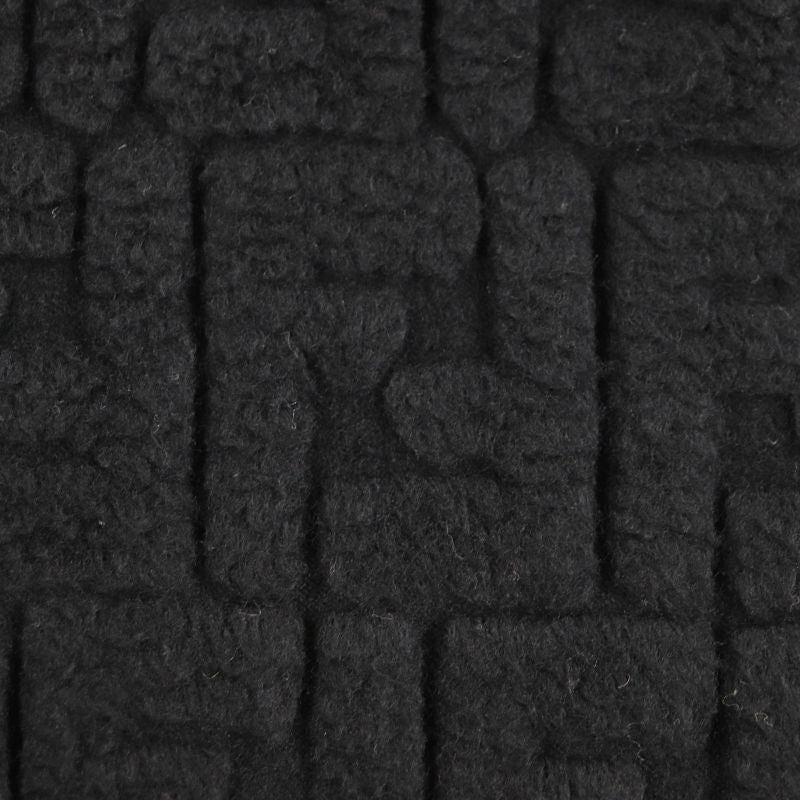  Fendi 2023 Fy0981 FF Logo Zucca Pattern Embossed Pullover Hoodie Black S Made