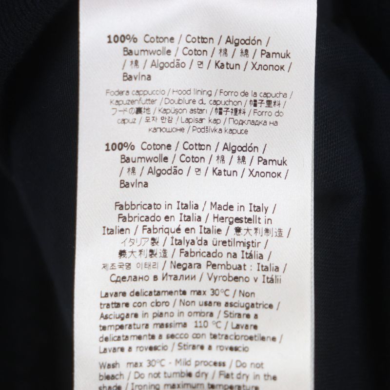  Fendi 2023 Fy0981 FF Logo Zucca Pattern Embossed Pullover Hoodie Black S Made