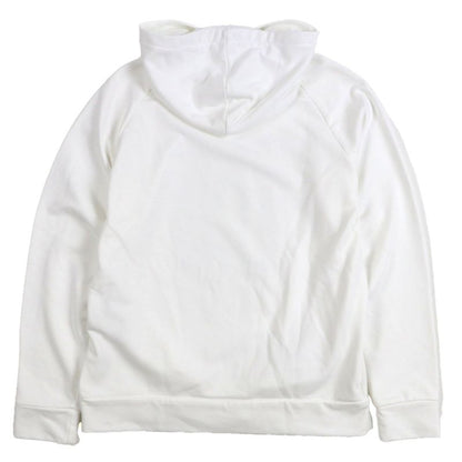  Fendi 2020 Faf595 Logo Print Long Sleeve Pullover Hoodie White L Made In