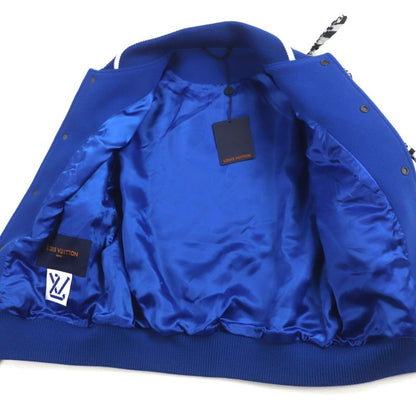  Louis Vuitton Hkl80emjy Puppet Baseball Blouson Sleeve Leather Stajan Blue